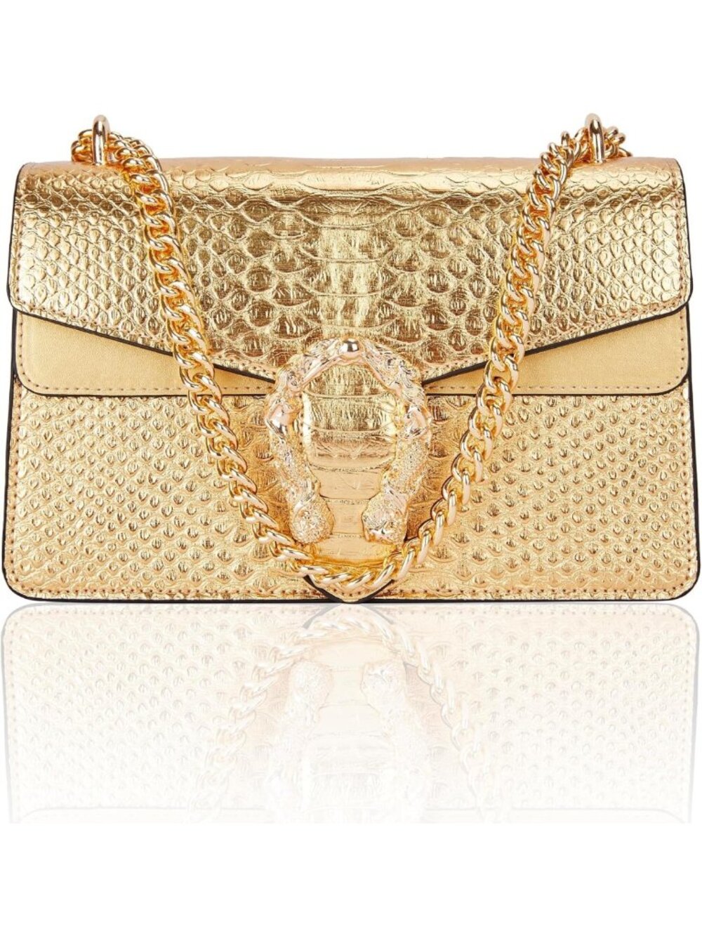 Stylish Snake Print Crossbody & Satchel Purse - Luxury PU Leather Handbag for
